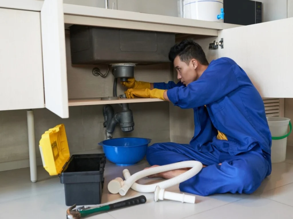 Plumber working 